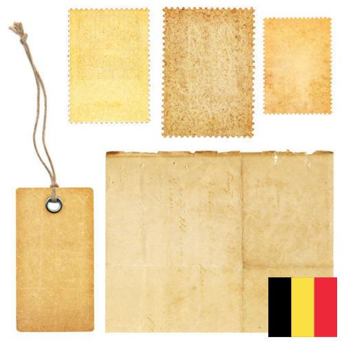 этикетка бумажная из Бельгии