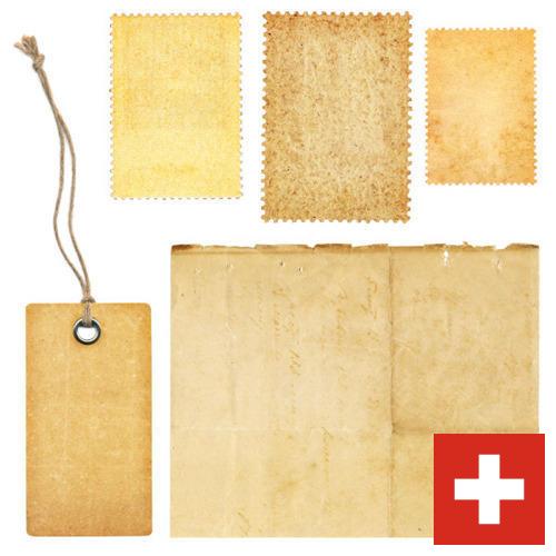 этикетка бумажная из Швейцарии