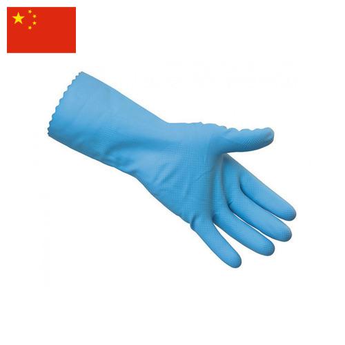Перчатки резиновые хозяйственные из Китая