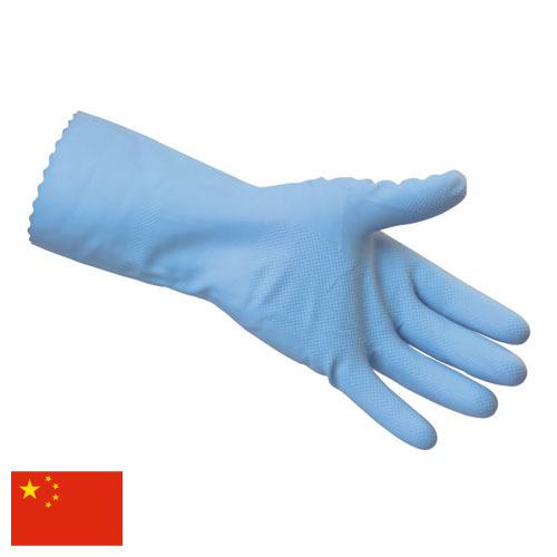 перчатки резиновые из Китая