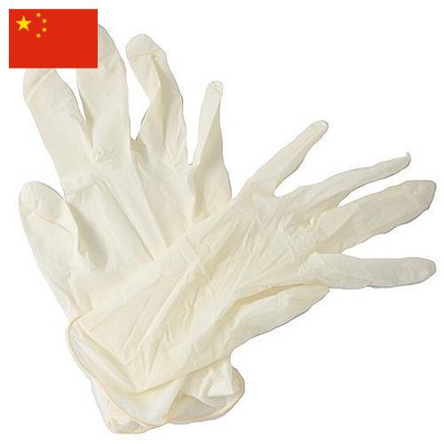 Перчатки виниловые из Китая