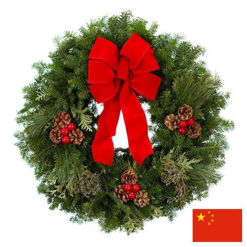 Рождественский венок из Китая