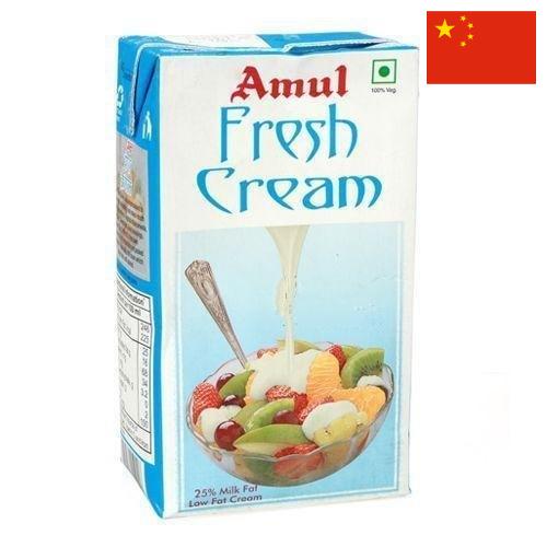 сливки молочные из Китая