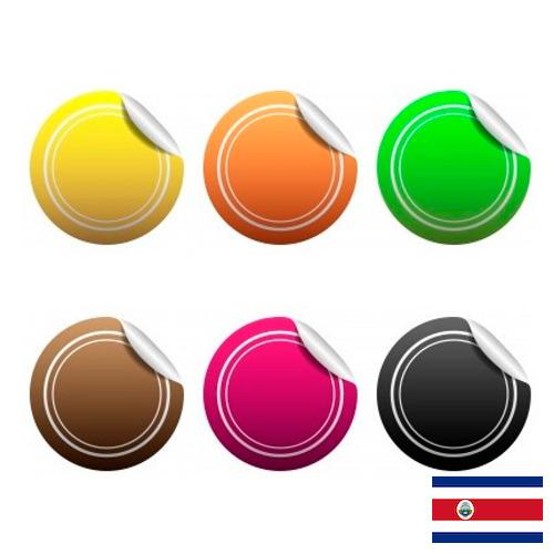 бумажные стикеры из Коста-Рики