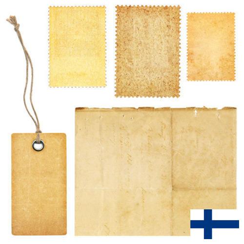 этикетка бумажная из Финляндии