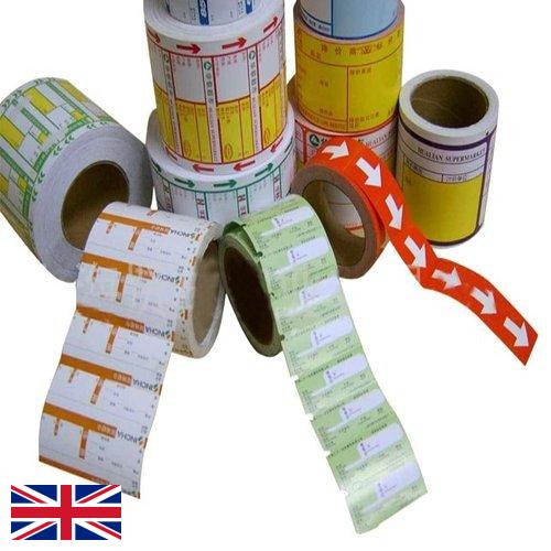 Самоклеющиеся этикетки из Великобритании