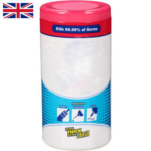 Влажные салфетки из Великобритании