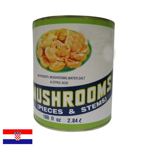 Грибы консервированные из Хорватии