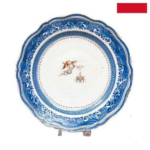 тарелка фарфоровая из Индонезии