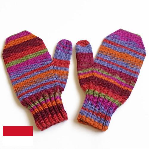 Варежки женские из Индонезии
