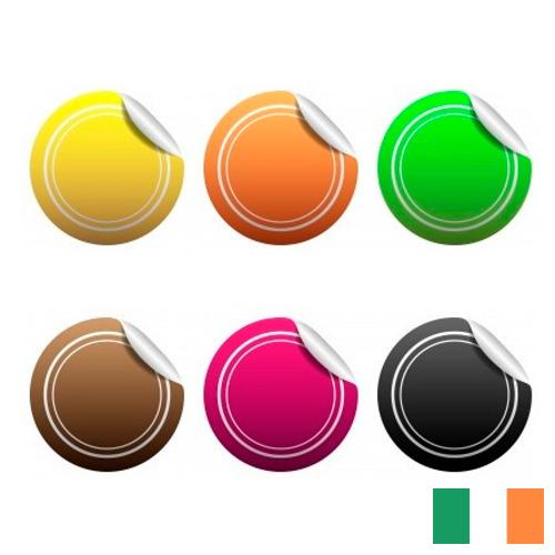 бумажные стикеры из Ирландии