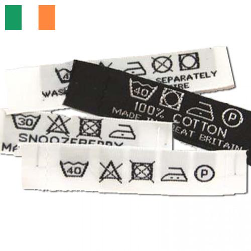 Этикетки текстильные из Ирландии