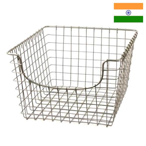металлические корзины из Индии