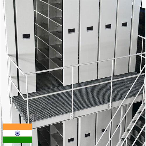 Стеллажи передвижные из Индии