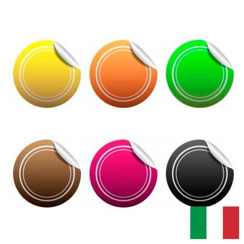 бумажные стикеры из Италии