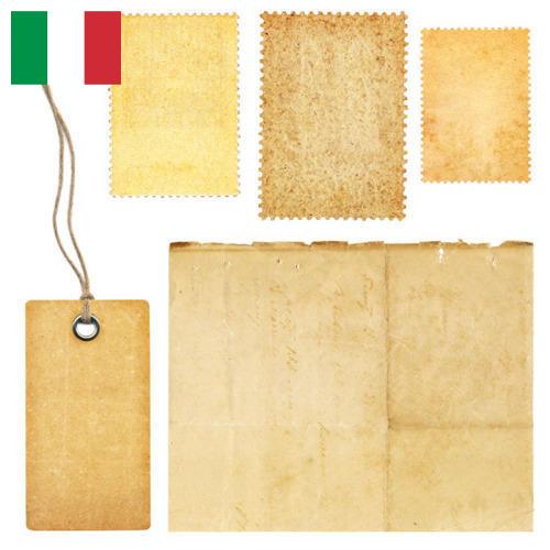 этикетка бумажная из Италии