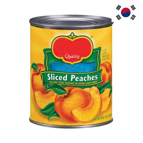 Персики консервированные из Кореи, Республики