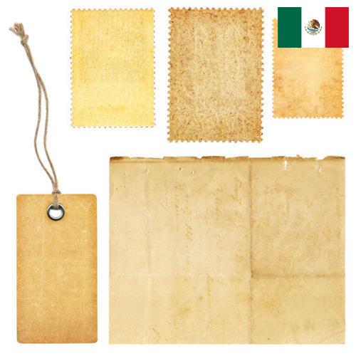 этикетка бумажная из Мексики