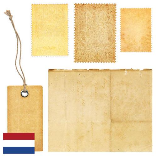 этикетка бумажная из Нидерландов