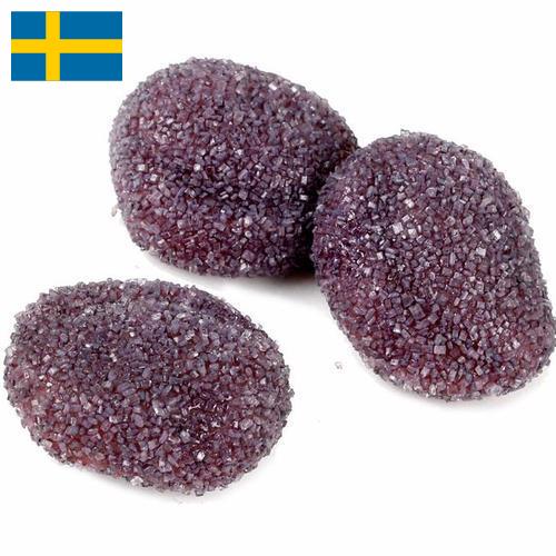 изделия кондитерские сахаристые из Швеции
