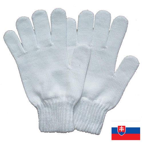 Перчатки хлопчатобумажные из Словакии