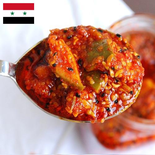 Огурцы маринованные из Сирийской Арабской Республики