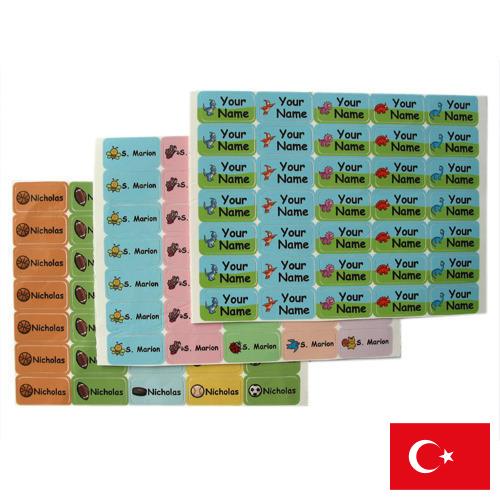 Этикетки клейкие из Турции